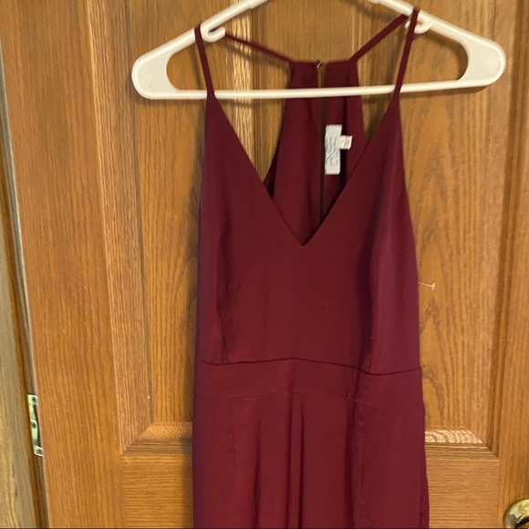 ryse the label Pants - NWT Burgundy Jumpsuit Flowy Legs Pockets Red